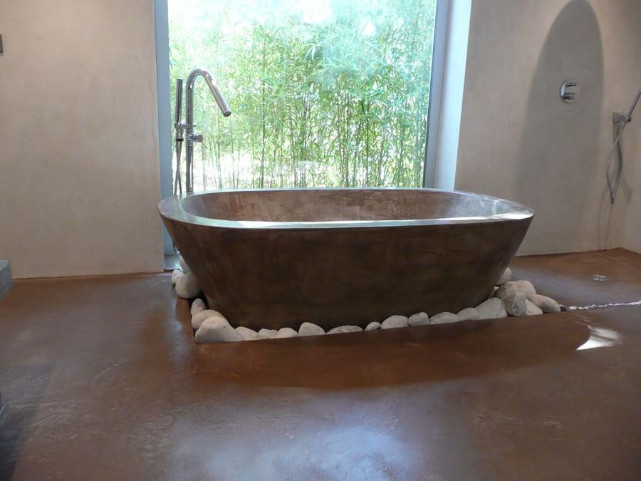 Salle de bain béton ciré